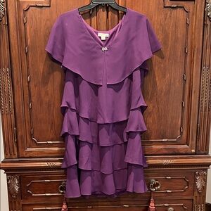 Coldwater Creek Purple/Plum Layered Dress